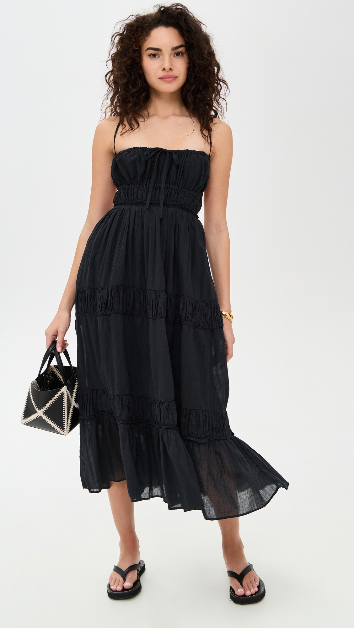 Taking Sides Maxi Dress Black