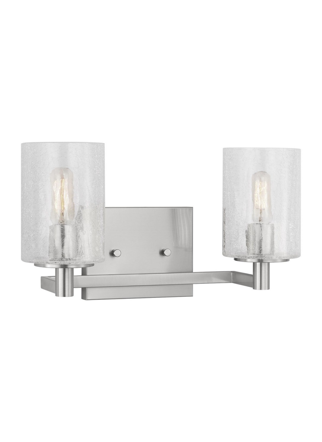Brushed Steel Wall Bathroom Vanity Light from the Parker Collection