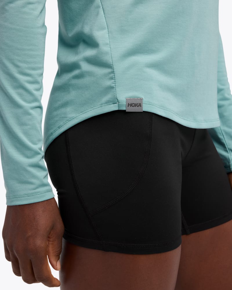 Women's HOKA Essential LS Tee Shirt in Sea Water