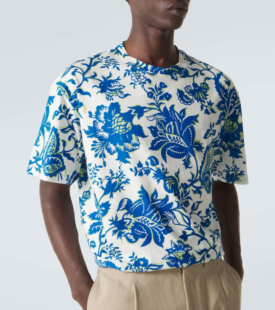 Floral cotton jersey T-shirt