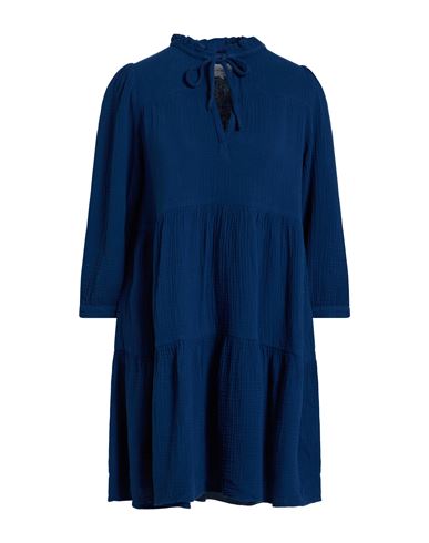 Woman Mini dress Navy Size L Cotton