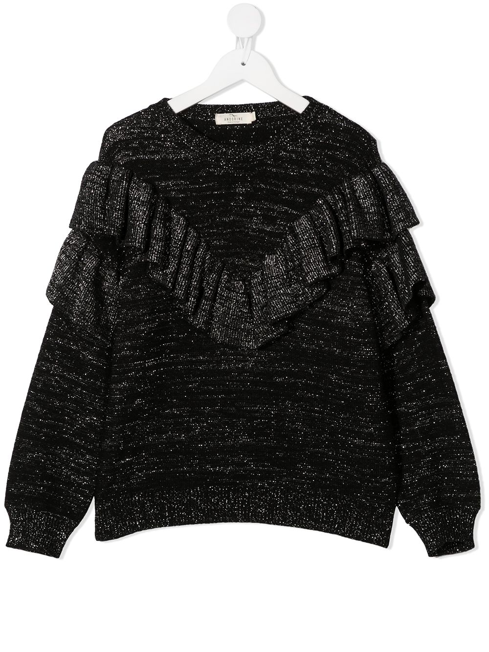 Ruffle detail jumper - Black