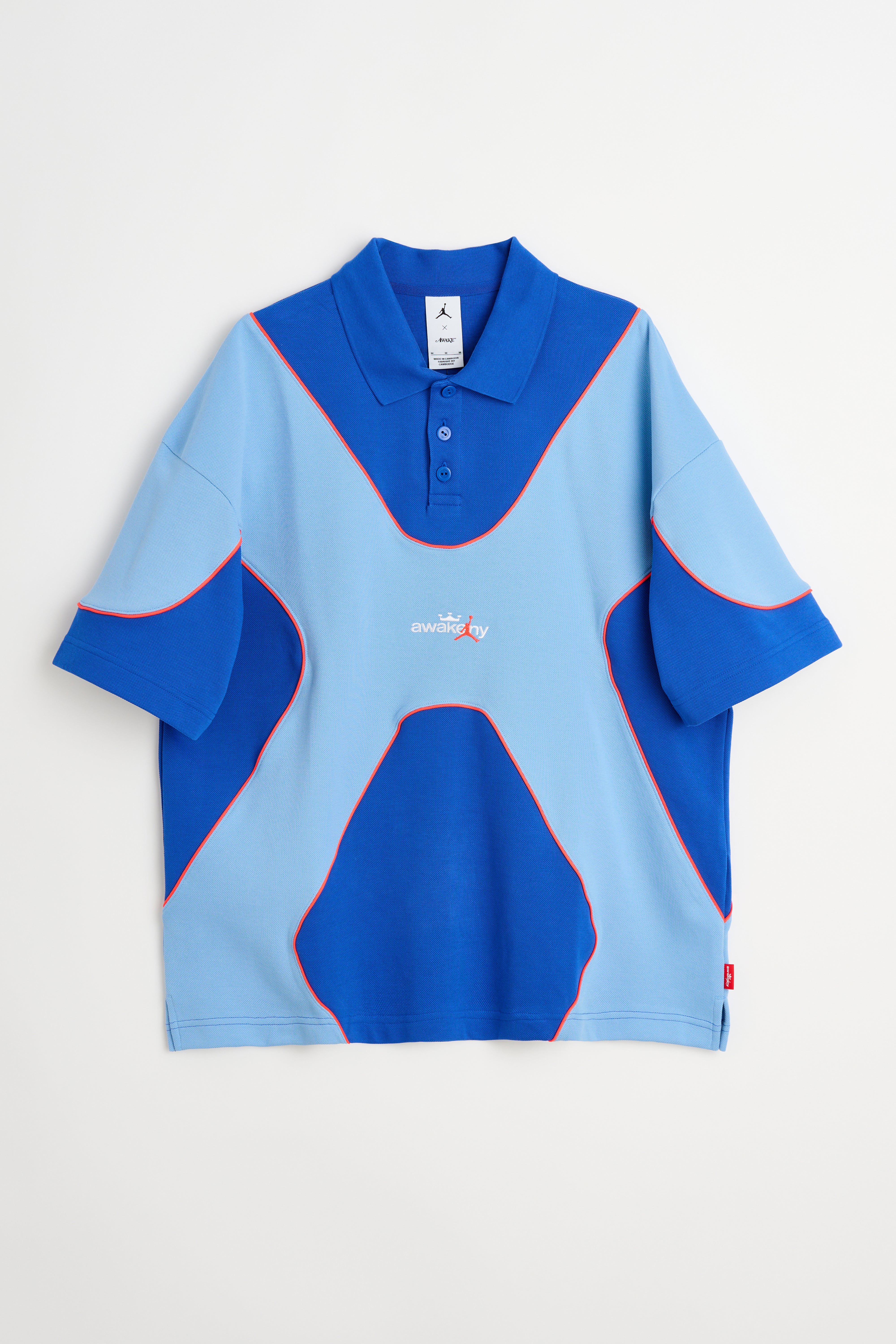 Jordan x Awake NY Track Polo Light Blue / Game Roya