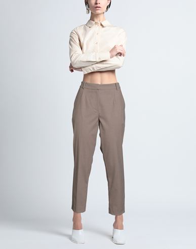 Woman Pants Khaki Size 8 Viscose, Polyester, Elastane