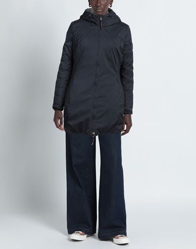 Woman Coat Midnight blue Size 10 Polyamide