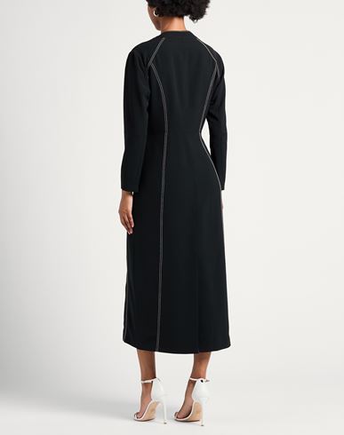 Elena Mirò Woman Midi dress Black Size 14 Polyester, Elastane