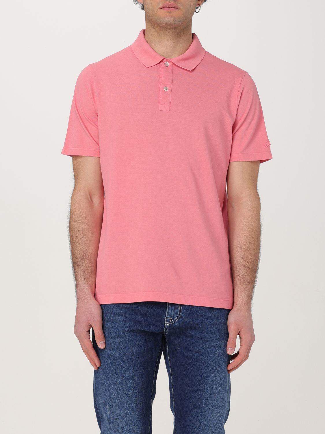 Polo Shirt Men color Pink