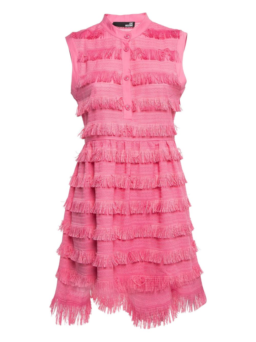 2024 fringes sleeveless dress - Pink
