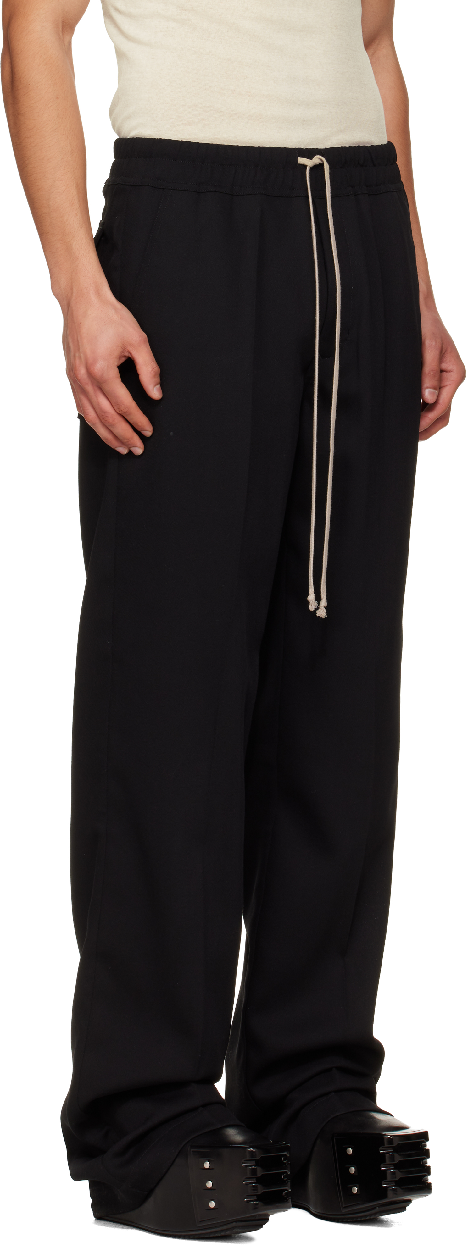 Black Temple Dietrich Drawstring Lounge Pants