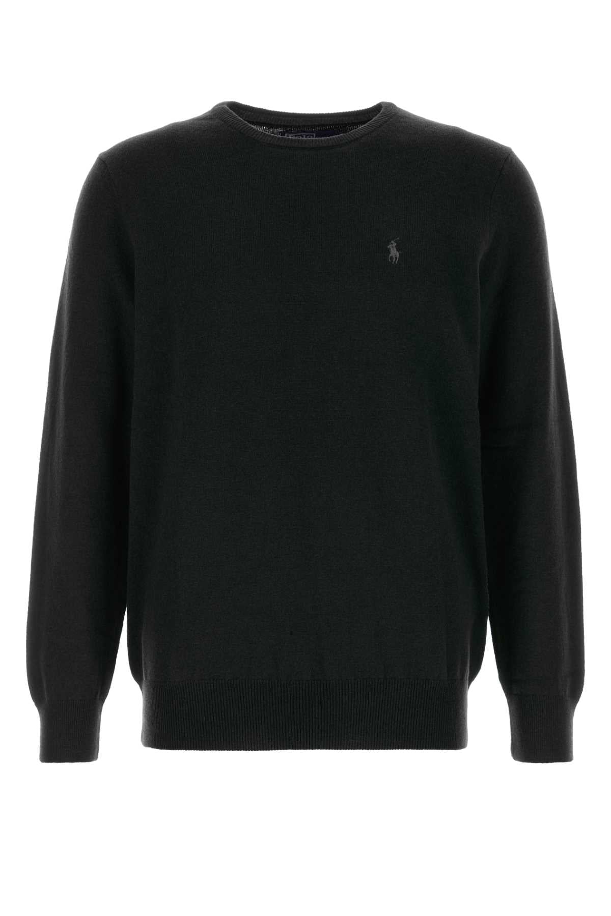Wool Crewneck Sweater — Black