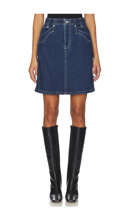 Free People x We The Free Suzy Denim Midi Skirt In Deep Ocean in Deep Ocean. 31 also , 25, 26, 27, 28