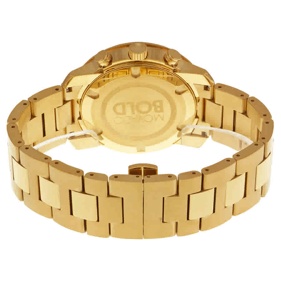 Bold Champagne Dial Yellow Gold Ion-plated Mens Watch 3600278