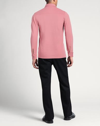 Man Shirt Pink Size 36 Cotton, Elastane