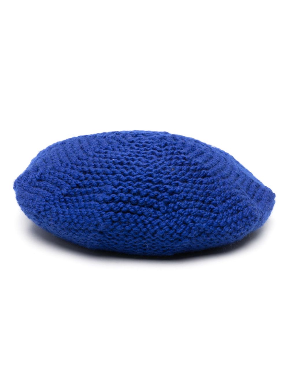 Chunky-knit beret hat - Blue