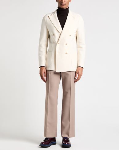 Man Blazer Ivory Size 40 Wool
