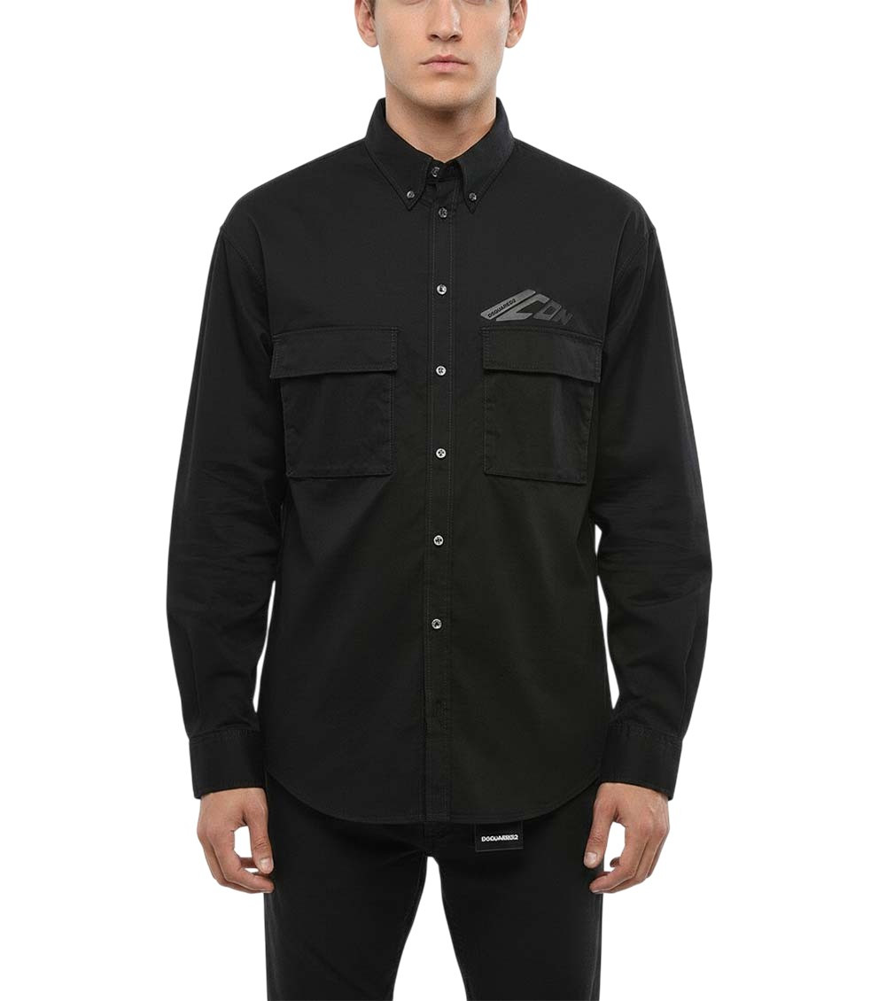 Black Regular Logo Shirt