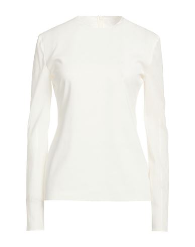 Woman Top White Size 8 Silk, Elastane