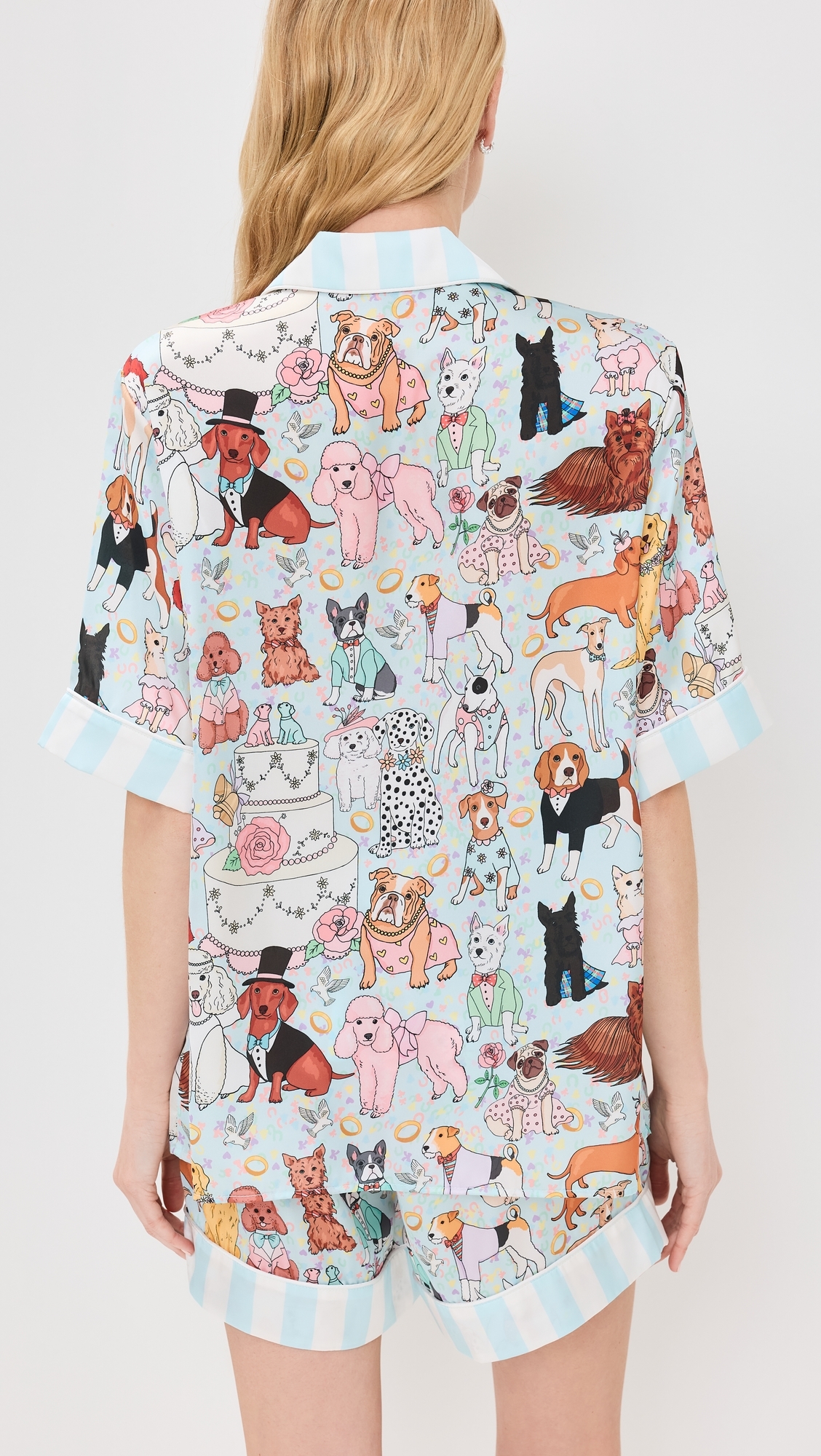 Short Sleeve Short Set Dog Wedding