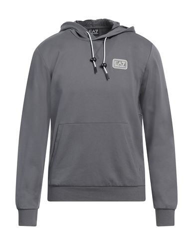 Ea7 Man Sweatshirt Grey Size 3XL Cotton, Polyamide, Elastane