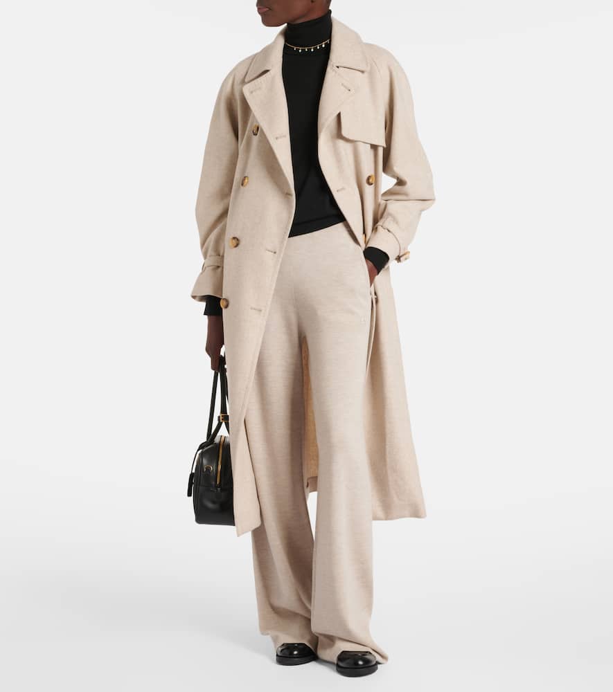 Wilma knitted wool wide-leg pants