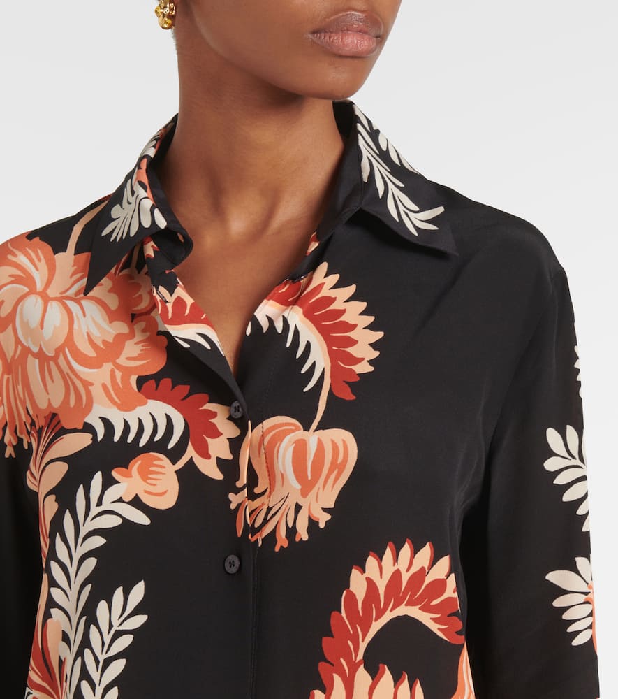 Printed silk crêpe de chine blouse