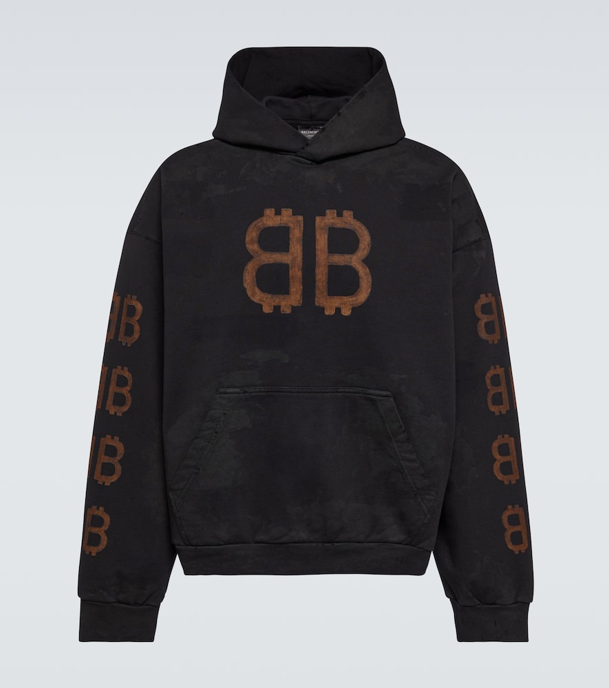 Crypto cotton jersey hoodie