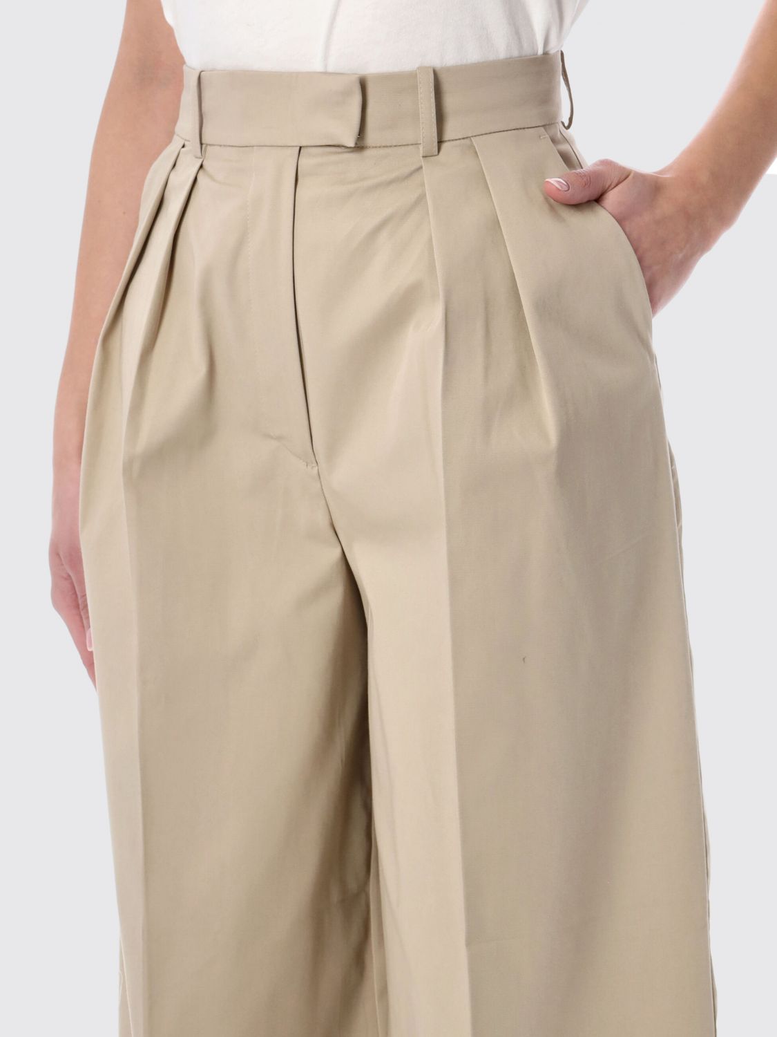 Pants Woman color Beige