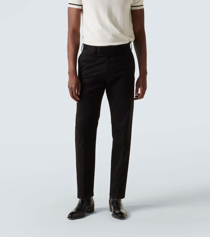 Cotton straight pants