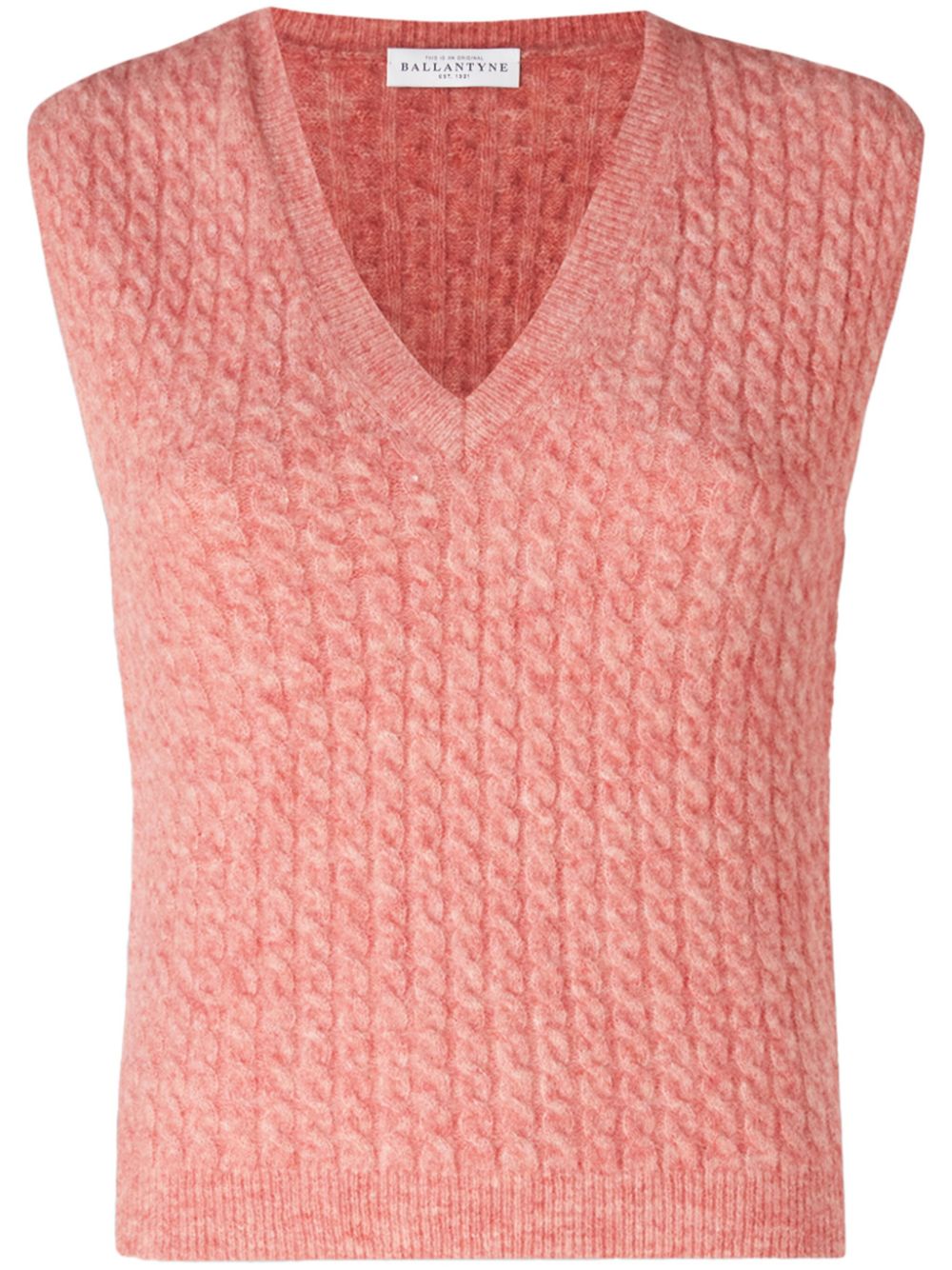 Cable-knit vest - Pink