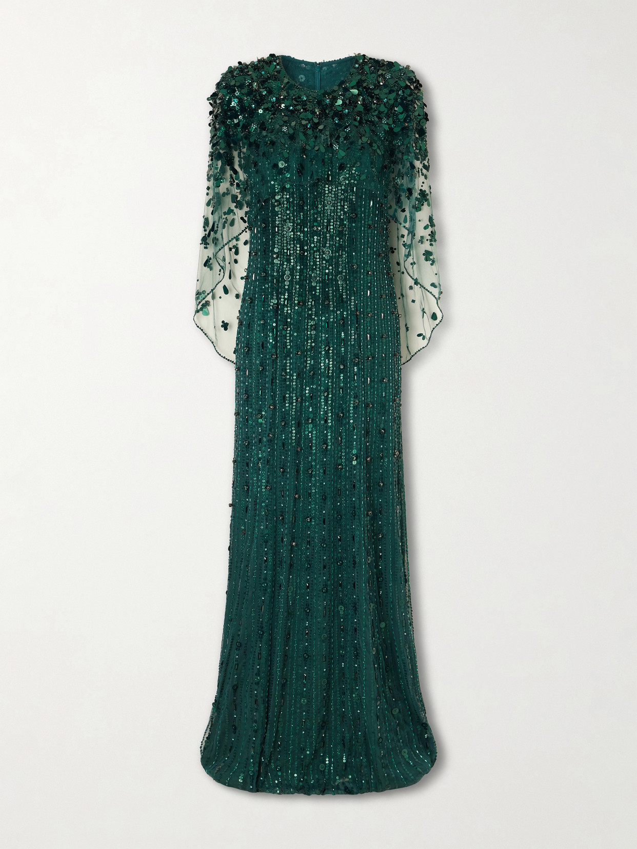 Nettie Embellished Sequined Tulle Gown