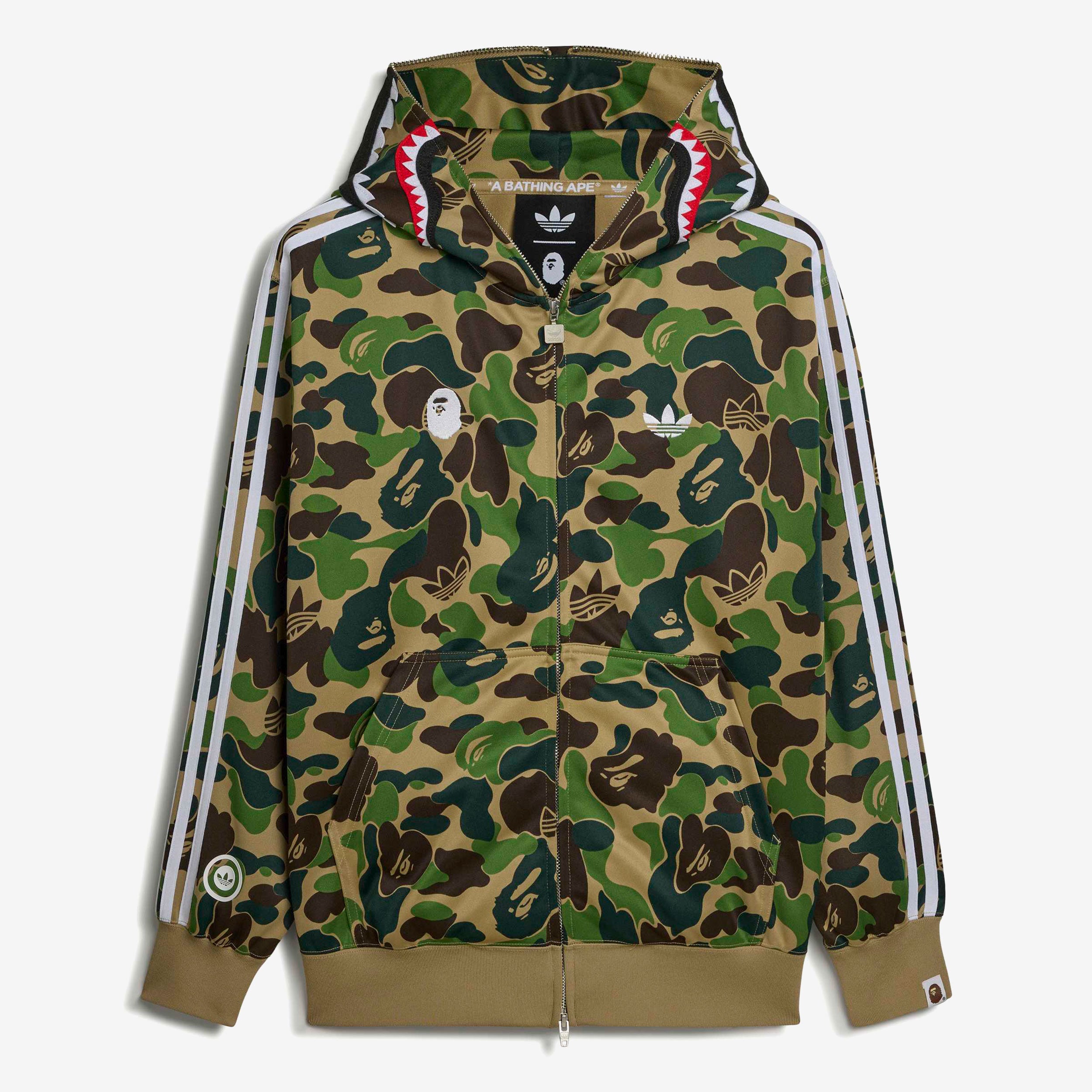 Adidas Shark Track Hoodie x BAPE - crew green - unisex
