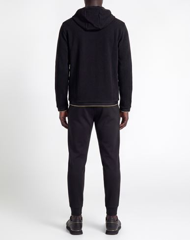 Man Sweatshirt Black Size M Polyester, Elastane