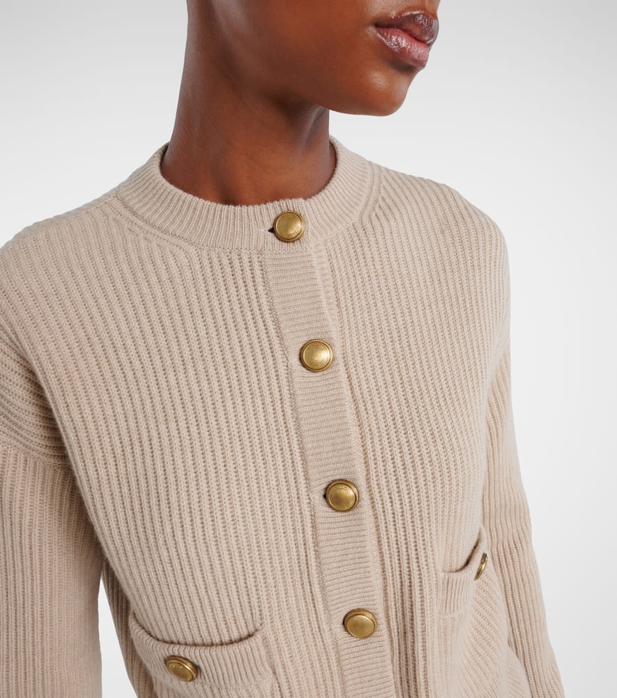 Wool, cashmere, and silk cardigan
