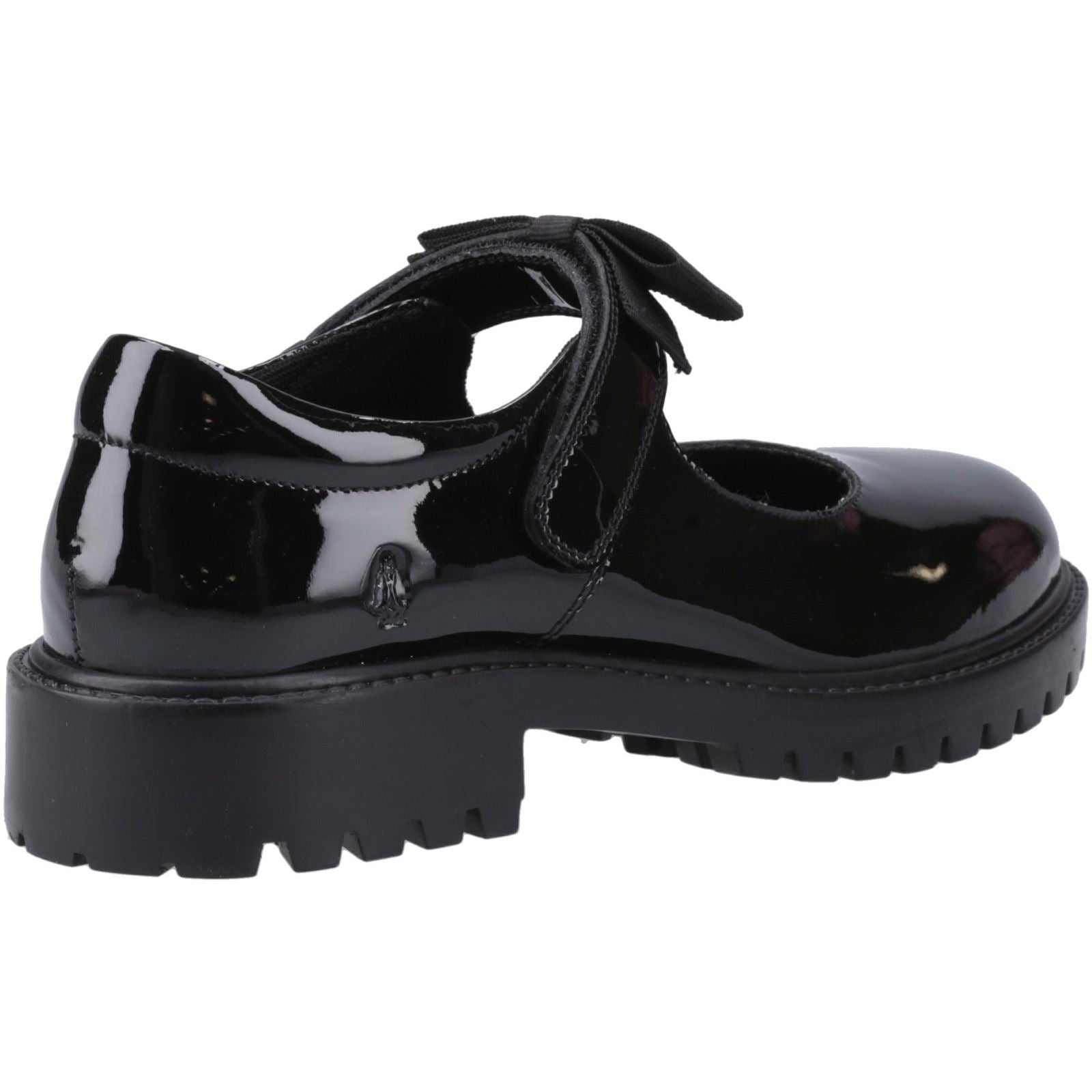 Hush Puppies Astrid Bow Patent Leather Youth Girl's Black Shoe