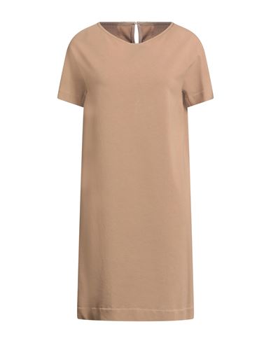 Woman Mini dress Camel Size 10 Cotton, Lycra