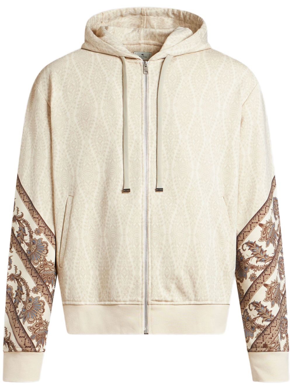 Paisley-print hoodie - Neutrals