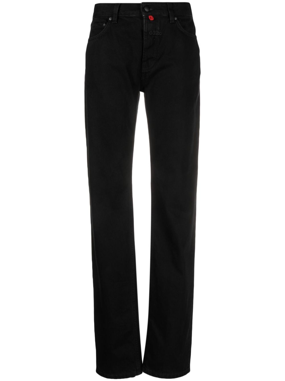 Mid-rise straight-leg jeans - Black