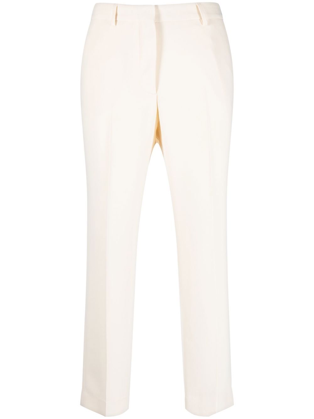 Tailored tapered-leg trousers - Neutrals