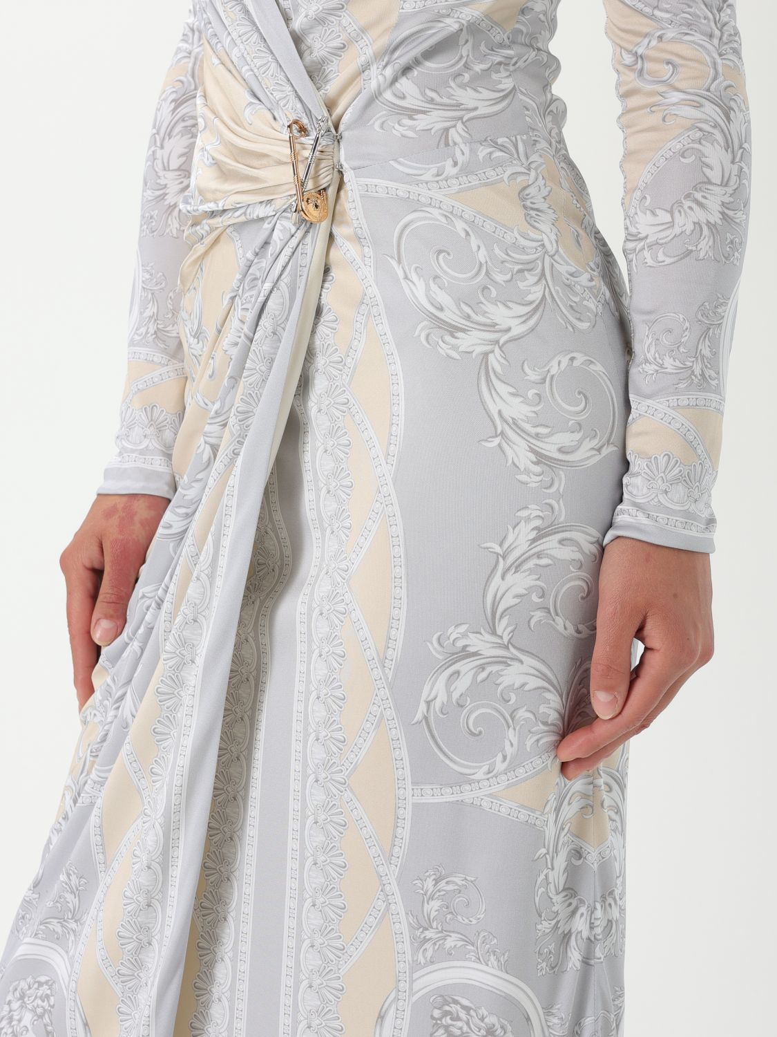 Coupe des Dieux-print midi dress - Neutrals