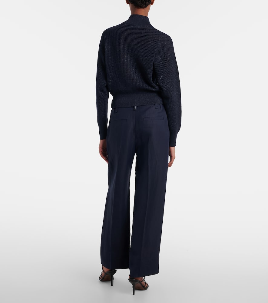Cropped wide-leg pants