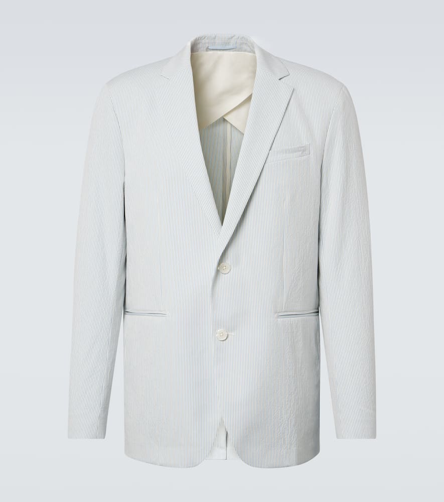 Garret cotton-blend seersucker blazer