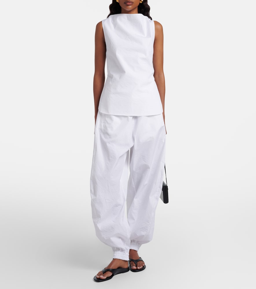 Róhe Cotton-blend wide-leg pants