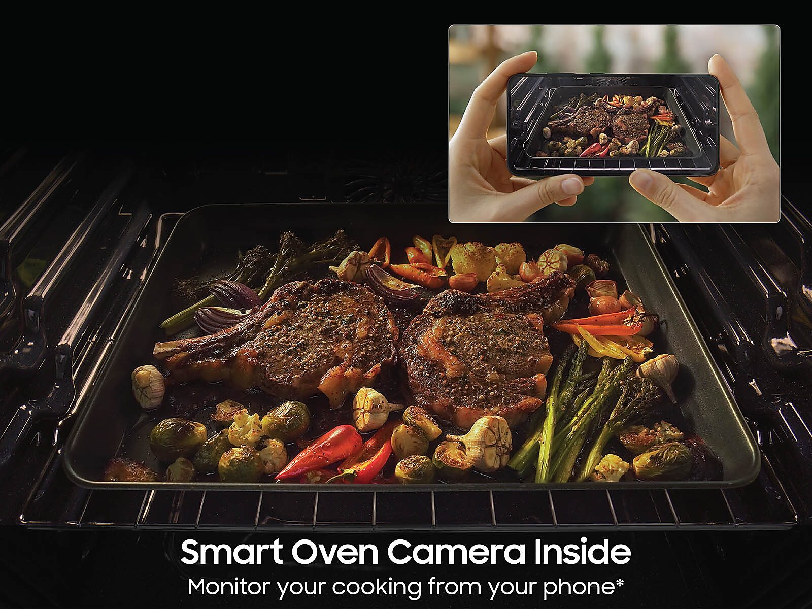 Bespoke 6.0 cu. ft. Smart Slide-In Gas Range with Smart Oven Camera & Illuminated Precision Knobs in White Glass(NSG6DB870012AA)