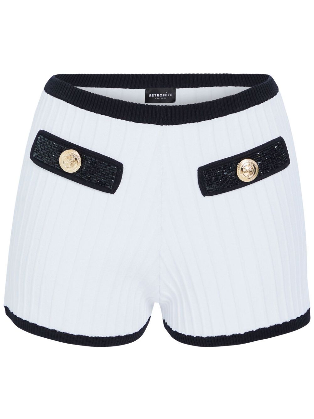 Tora knitted mini shorts - White