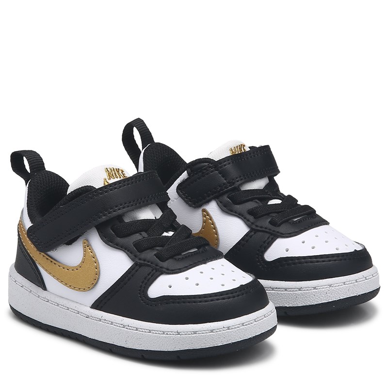 Kids' Court Borough 2 Low Top Sneaker Baby/Toddler Shoes (Black/Gold)