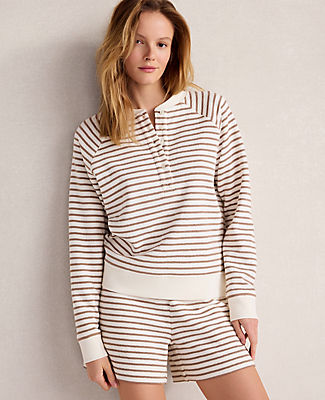 Ann Taylor Haven Well Within Cotton Blend Textured Henley
