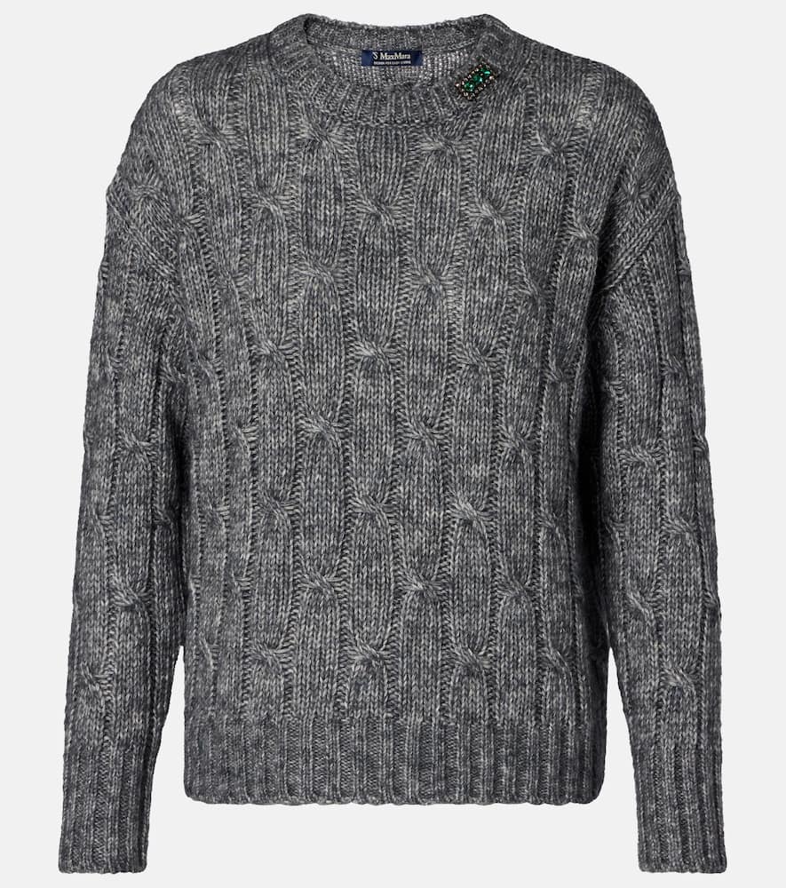 Cotton, alpaca, and wool sweater