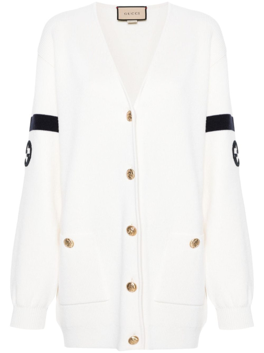 Ivory Wool Blend Cardigan