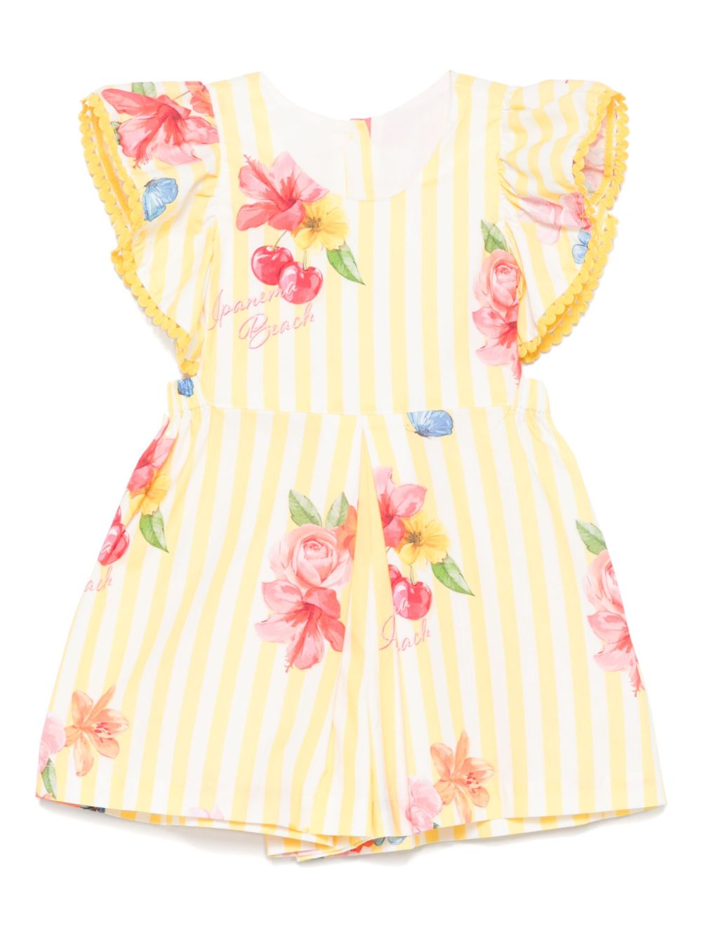 Striped playsuit - Yellow
