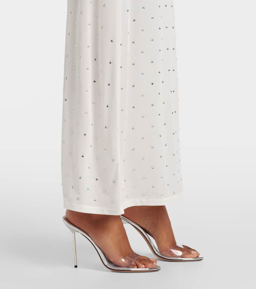 Bridal crystal-embellished maxi dress